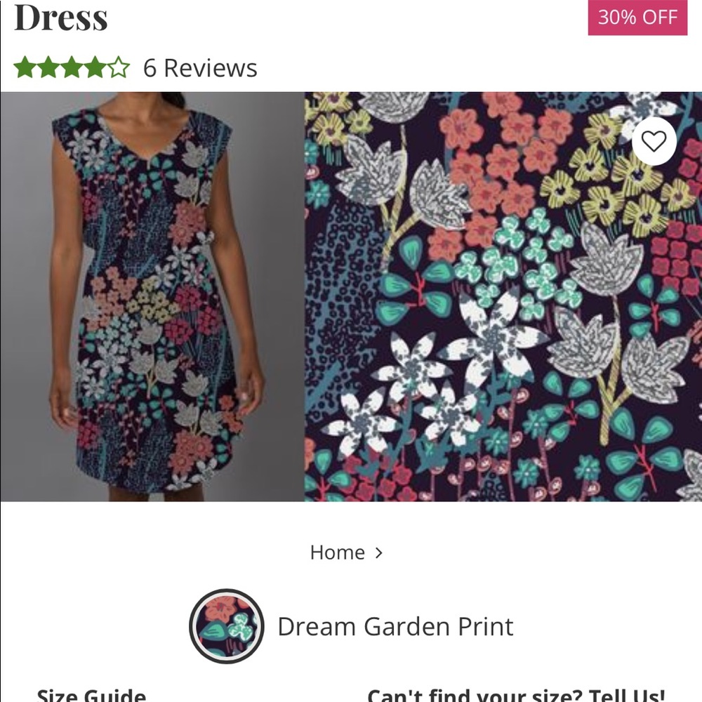 Betabrand perfect dress dream garden print